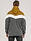 cheap Hoodies-Men&#039;s Color Block Hoodie Daily Sports Weekend Active Hoodies Sweatshirts  Camel Dark Gray Gray