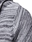billige Sweaters-Herre Cardigan Abstrakt Strikket Langærmet Sweater Cardigans Efterår Vinter Hætte Kakifarvet Lysegrå Mørkegrå