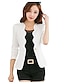 cheap Blazers-women&#039;s wave collar slim suit jakcet one button boyfriend coat office blazer