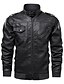 cheap Jackets-Men&#039;s Casual / Daily Going out Coat Tops Black