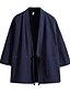 abordables All Sale-veste kimono japonaise pour homme yukata casual lin sept manches léger imprimé grue cardigan chemises (39-marine, xl)