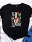cheap T-Shirts-Women&#039;s Christmas T shirt Cat Graphic Graphic Prints Print Round Neck Tops 100% Cotton Basic Christmas Basic Top White Black Yellow