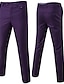 billige Pants-mænds klassiske slim fit dragtbukser flade front rynkefri stretch afslappet solid lange bukser rød