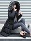abordables Parkas y Plumas de Mujer-Abrigo de chaqueta lammy delgado de invierno más grueso informal sólido para mujer, elegante abrigo con capucha para mujer