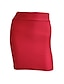 billige Skirts-kvinders fest daglige klub chic &amp; moderne sexede nederdele ensfarvet 9804 fluorescerende høj talje kort taske nederdel rød