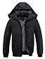baratos All Sale-casacos grossos de inverno masculinos instergino jaqueta leve com capuz removível preto quente