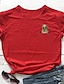 cheap T-Shirts-Women&#039;s T shirt Graphic Prints Print Round Neck Tops 100% Cotton Basic Basic Top White Light Blue