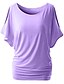 cheap Plus Size Tops-women&#039;s scoop neck solid half sleeve batwing dolman top loose blouses shirts plus size mauve