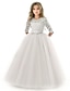 cheap Girls&#039; Dresses-Kids Little Dress Girls&#039; Solid Colored Flower Party Wedding Swing Dress Mint color Type A Type B Lace Tulle Elegant Princess Dresses