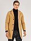 cheap Best Sellers-Men&#039;s Trench Coat Overcoat Long Plus Size Coat Black Gray Khaki Daily Basic Essential Fall Notch lapel collar Regular Fit S M L XL XXL 3XL / Long Sleeve / Winter / Long Sleeve / Vintage