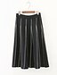 cheap Skirts-Women&#039;s Causal Daily Active Streetwear Skirts Striped Pleated Black Gray