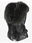 cheap Furs &amp; Leathers-Women&#039;s Vest Causal Fall Winter Regular Coat Regular Fit Elegant &amp; Luxurious Jacket Sleeveless Animal Fur Pattern Pure Color Foreign trade black Red / V Neck