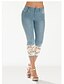abordables Graphic Chic-3/4 Collants Legging short capri Bleu de minuit Blanche Noir Capris S M L XL 2XL