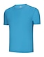 baratos Camisas &amp; Regatas para Homem-camiseta masculina básica manga curta, gola redonda de cor sólida - macio, mistura de algodão