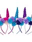 abordables Foulards pour enfants-Accessoires Cheveux Bébé Fille 1 PCS Doux Licorne Fleurie Style floral Bleu Violet Rose Claire
