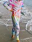 billige Hættetrøjer &amp; sweatshirts-Dame Batikfarvet Hattetrøje Sweatshirt 2 stk Daglig Sport Afslappet Gade Hættetrøjer Sweatshirts Hvid