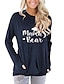 cheap T-Shirts-women long sleeve mama bear shirt graphic tops mom tshirts loose pullover (navy, s)