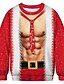 abordables Hoodies-sweat-shirt pour hommes graphique 3d muscle impression 3d sweat-shirts à capuche décontractés rouge