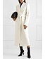 cheap Coats &amp; Trench Coats-Women&#039;s Coat Casual Street Daily Coat Long Polyester White Spring Fall Winter Turndown Regular Fit S M L XL XXL / Windproof