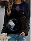 cheap Hoodies &amp; Sweatshirts-Women&#039;s Graphic Animal Hoodie Sweatshirt Daily Basic Casual Hoodies Sweatshirts  Blue Black
