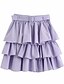cheap Skirts-Women&#039;s Causal Daily Active Streetwear Skirts Solid Colored Layered Purple