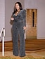 economico Jumpsuits &amp; Rompers-Tute da donna a maniche lunghe in filo d&#039;argento e oro con colletto a V alto elastico