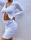 cheap Jumpsuits &amp; Rompers-Women&#039;s Solid Color Going out Casual / Daily Two Piece Set Crop Skirt Cut Out Patchwork Tops