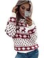 abordables Pulls pour Femme-Un sweatshirt pullover Sauteur Femme Tricoter Tricoté Col Ras du Cou Animal Manches Longues L&#039;autume L&#039;hiver Noir Rouge S M L / Ample