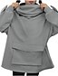 preiswerte Pullover-Hoodie Sweatshirt Kapuze Zur Seite fahren überdimensional Schwarz Grau Gelb S M L XL XXL