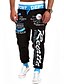 abordables Sweatpants-Hombre Pantalones de Deporte Pantalón Jogger Persona que practica jogging Cintura elástica Negro con gris Negro con azul