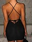 cheap Mini Dresses-Women&#039;s Sheath Dress Short Mini Dress Black Red Sleeveless Solid Color Summer V Neck Sexy Party Slim 2021 S M L