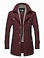 cheap Best Sellers-Men&#039;s Winter Coat Wool Coat Trench Coat Street Business Winter Fall Woolen Thermal Warm Breathable Outerwear Clothing Apparel Casual Solid Color Pocket Turndown Single Breasted
