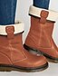 cheap Boots-Women&#039;s Boots Snow Boots Mid Calf Boots Flat Heel Round Toe Casual Classic Daily PU Loafer Winter Solid Colored Brown / Mid-Calf Boots