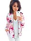 cheap Jackets-Women&#039;s Jacket Casual Jacket Spring &amp;  Fall Valentine&#039;s Day Going out Regular Coat Round Neck Regular Fit Sporty Jacket Long Sleeve Print Print Blue Red Light Blue