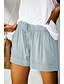 baratos Shorts-Mulheres Básico Macia Casual Diário Calção Calças Côr Sólida Azul Claro Exército verde Preto Rosa Escuro Laranja