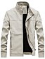 abordables Sale-Veste de moto hommes, manteau de veste d&#039;imitation de col montant de couleur pure pour hommes, mode automne
