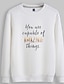 cheap Hoodies &amp; Sweatshirts-Women&#039;s Graphic Text Slogan Hoodie Sweatshirt Daily Basic Casual Hoodies Sweatshirts  White