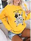 cheap Hoodies &amp; Sweatshirts-Women&#039;s Cartoon Dog Graphic Hoodie Sweatshirt Print Other Prints Daily Basic Casual Hoodies Sweatshirts  Yellow White Black