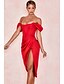 cheap Party Dresses-Women&#039;s Strap Dress Knee Length Dress White Black Red Sleeveless Solid Color Tie Dye Split Ruched Patchwork Fall Spring V Neck Hot Sexy 2021 S M L XL
