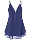 cheap Mini Dresses-Women&#039;s Strap Dress Short Mini Dress Blue Purple Army Green Black Sleeveless Solid Color Zipper Summer Sexy Party Slim 2021 S M L XL XXL / Chiffon