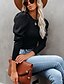 cheap Sweaters-Women&#039;s Pullover Solid Color Vintage Style Long Sleeve Loose Sweater Cardigans Fall Winter Crew Neck White Black