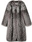 abordables Manteaux &amp; Trenchs Femme-long manteau en fourrure de renard argenté pour femmes avec col en fourrure de renard manteau chaud épais