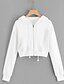 cheap Hoodies &amp; Sweatshirts-Hoodie Cropped Hoddie Pullover Navy Wine White Brown S M L XL XXL