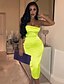 cheap Party Dresses-Women&#039;s Strap Dress Knee Length Dress Green Black Pink Wine Red Sleeveless Solid Color Backless Lace up Fall Halter Neck Casual Sexy Party Slim 2022 S M L