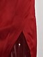 billige Kjoler til nyttårsaften-Dame Kjole med stropper Knelang kjole Hvit Svart Rød Ermeløs Helfarge Batikkfarget Delt Rynket Lapper Høst Vår V-hals Varmt Sexy 2021 S M L XL