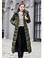 cheap Down&amp; Parkas-Women&#039;s Down Daily Fall Winter Long Coat Slim Chic &amp; Modern Jacket Long Sleeve Solid Color Fur Trim caramel Gray / Removable Hood / Lined