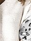 abordables Pulls-Chandail Pullover Sauteur Femme Bloc de couleur Léopard Tricoté Patchwork Bouton Mélange de Coton à la mode basique Décontractée Standard Pull Cardigans L&#039;autume L&#039;hiver Col en V Blanche