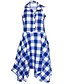 abordables Robes Casual-Femme Mini robe Robe casual Robe Fourreau Bleu Imprime Sans Manches Eté Printemps Patchwork Décontractées 2022 S M L XL 2XL