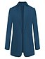 baratos Trench Coats e Casacos Femininos-Mulheres Casaco Outono Inverno Primavera Rua Diário Encontro Longo Casaco Colarinho Chinês Moderno Moda Moderno Casaco Côr Sólida 酒红色 Cor azul cor caramelo