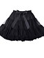 abordables Skirts-Enagua de tul suave hinchada para mujer cintura elástica princesa ballet danza faldas tutú cortas fiesta pettiskirt (negro)